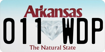 AR license plate 011WDP