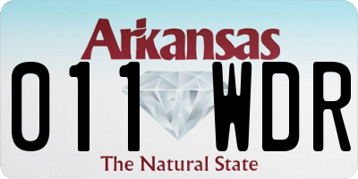 AR license plate 011WDR