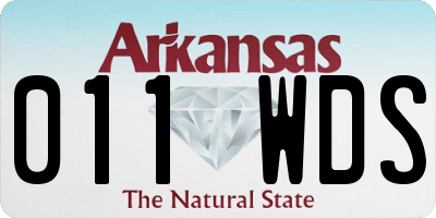 AR license plate 011WDS
