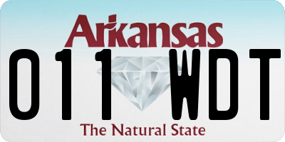 AR license plate 011WDT