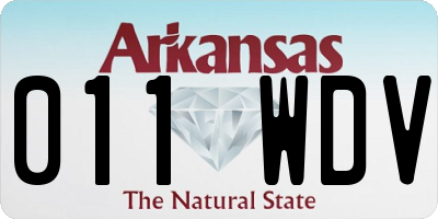 AR license plate 011WDV