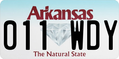 AR license plate 011WDY