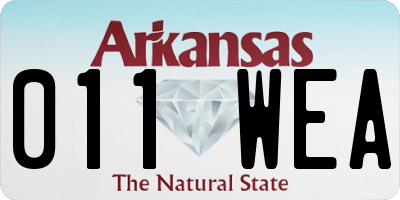 AR license plate 011WEA