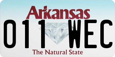 AR license plate 011WEC