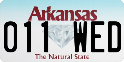 AR license plate 011WED