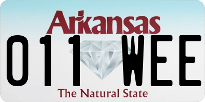 AR license plate 011WEE