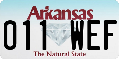 AR license plate 011WEF