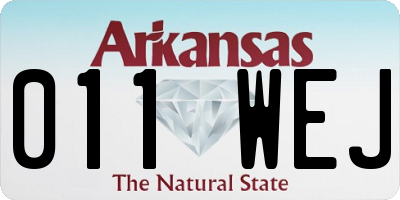 AR license plate 011WEJ