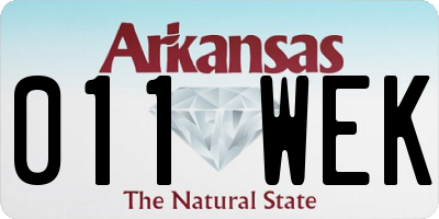 AR license plate 011WEK