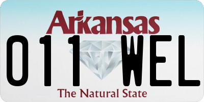 AR license plate 011WEL