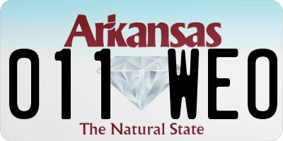 AR license plate 011WEO