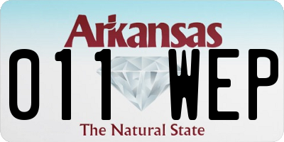 AR license plate 011WEP