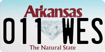 AR license plate 011WES