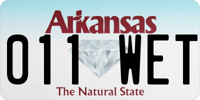 AR license plate 011WET