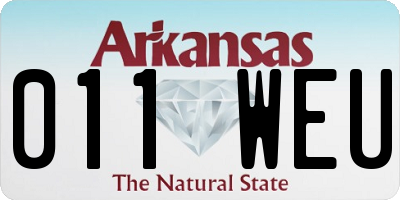 AR license plate 011WEU