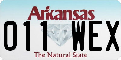 AR license plate 011WEX