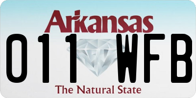 AR license plate 011WFB