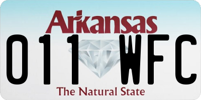 AR license plate 011WFC