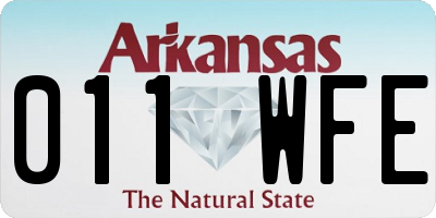AR license plate 011WFE