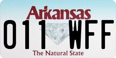 AR license plate 011WFF