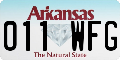 AR license plate 011WFG