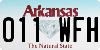 AR license plate 011WFH
