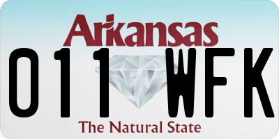 AR license plate 011WFK