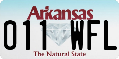 AR license plate 011WFL