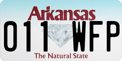 AR license plate 011WFP