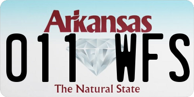 AR license plate 011WFS
