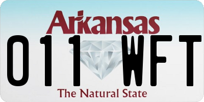 AR license plate 011WFT