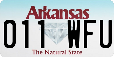 AR license plate 011WFU