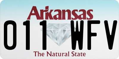 AR license plate 011WFV