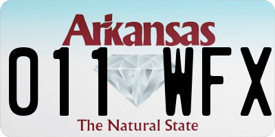 AR license plate 011WFX