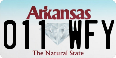 AR license plate 011WFY