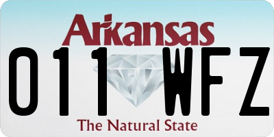 AR license plate 011WFZ