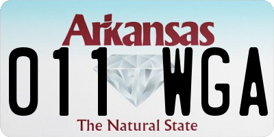 AR license plate 011WGA