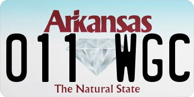 AR license plate 011WGC