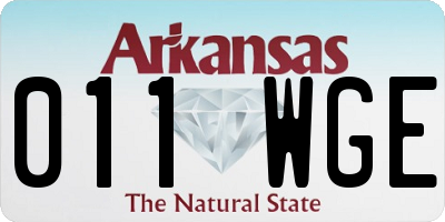 AR license plate 011WGE