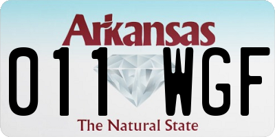 AR license plate 011WGF