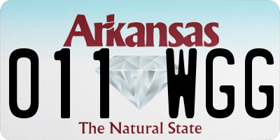 AR license plate 011WGG