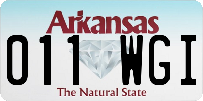 AR license plate 011WGI