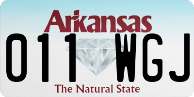 AR license plate 011WGJ