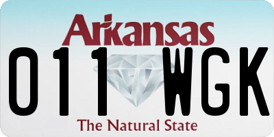 AR license plate 011WGK