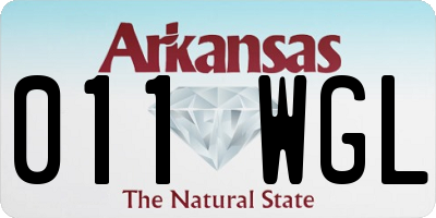 AR license plate 011WGL