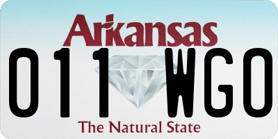 AR license plate 011WGO