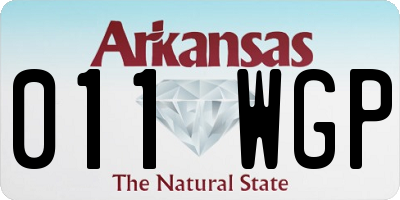 AR license plate 011WGP