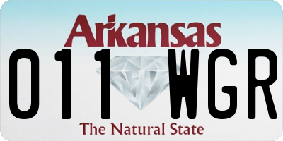 AR license plate 011WGR