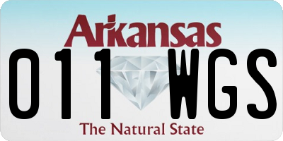 AR license plate 011WGS