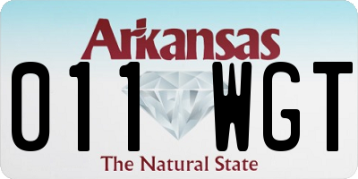 AR license plate 011WGT